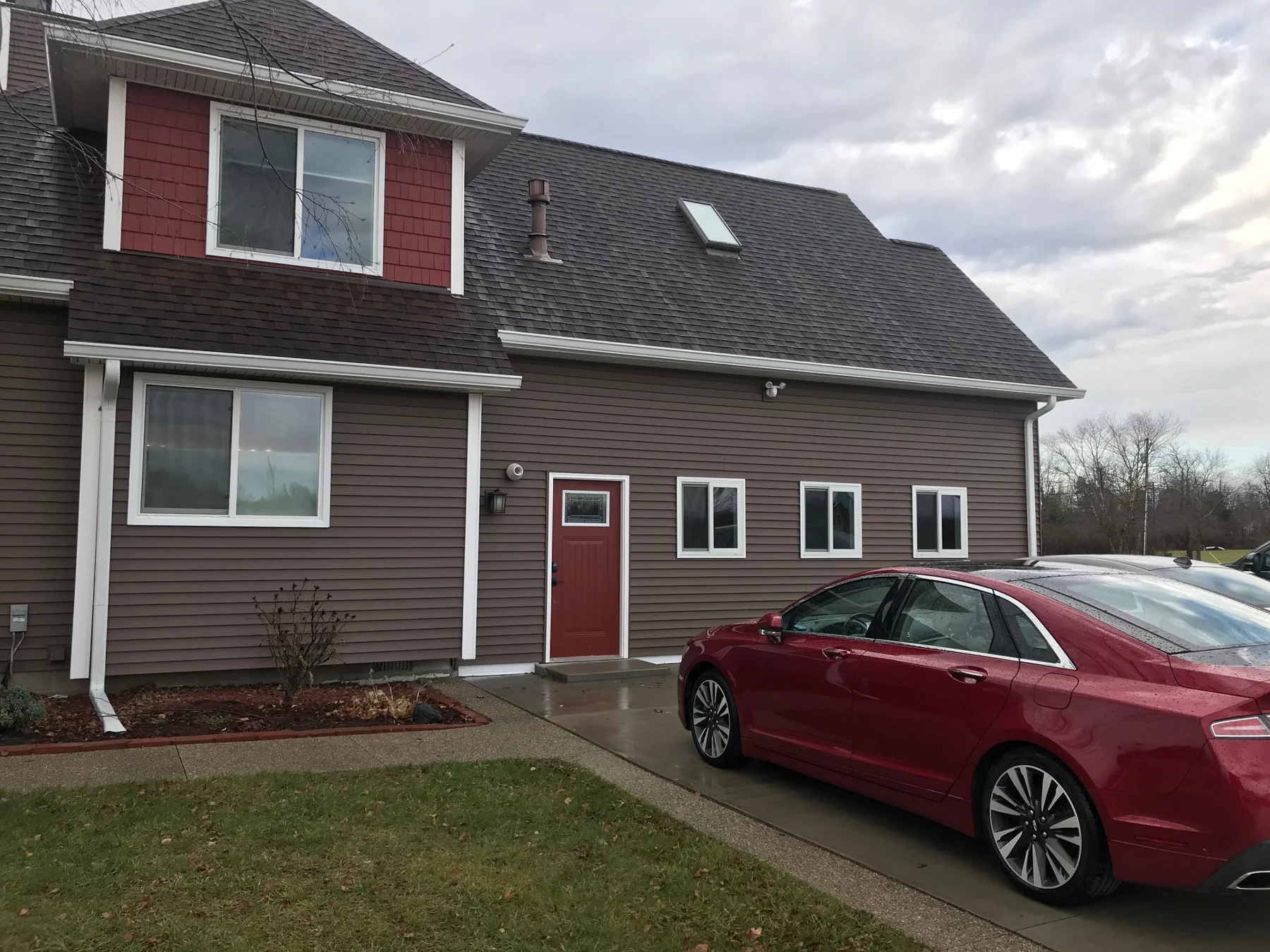 Exterior of a two-story house